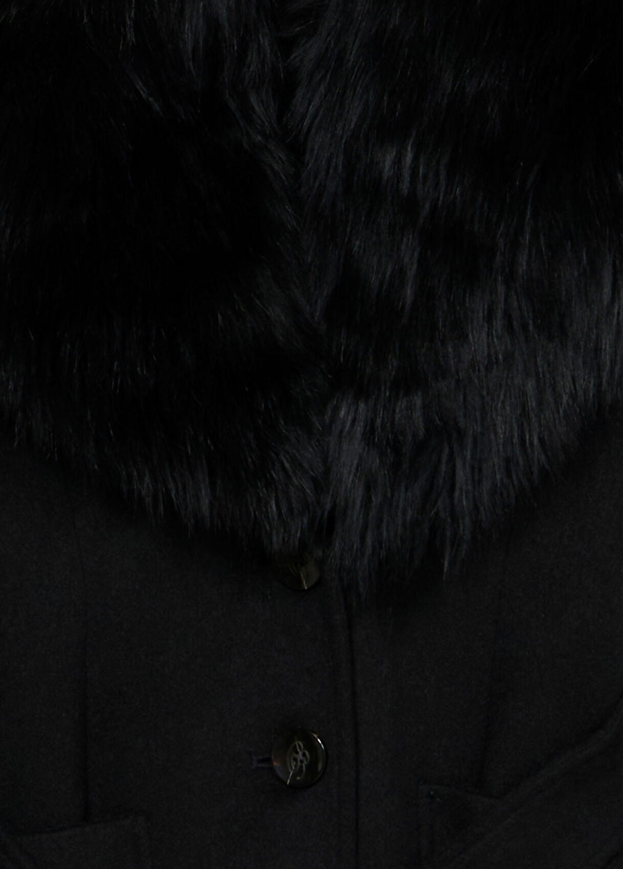 Coat with shearling collar and charm - Blumarine